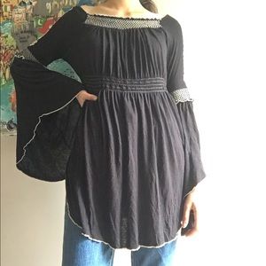 Black Free People Blouse